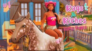 The Sims 4 Rags To Riches - Horse Ranch#1  Lets Play