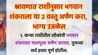 श्रावणात राशींनुसार भगवान शंकराला या 2 वस्तू अर्पण करा ️ भाग्य उजळेल @Swami_Nivas