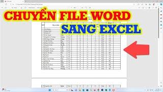 Cách Chuyển File Word Sang Excel Giữ Nguyên định Dạng