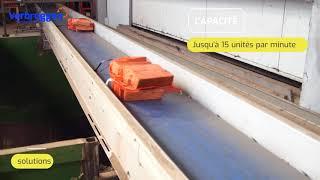 Empiler du bois coupé avec le VPM 8  Verbruggen Palletizing Solutions