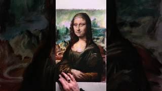ASMR Painting The Mona Lisa #asmr #asmrdrawing #oilpasteldrawing