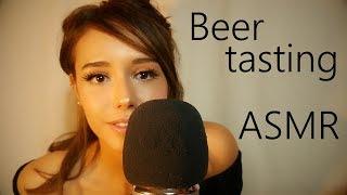 ASMR Beer tasting + tapping whispering  happy new years 