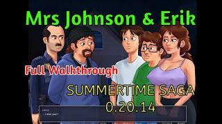 Mrs Johnson & Erik Full Walkthrough  Summertime Saga 0.20.14  Erik Complete Storyline