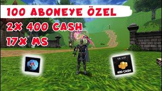 KNİGHT ONLİNE 100 ABONEYE ÖZEL 2X 400 CASH ÇEKİLİŞİ     17X MS #farm #pazar #knightonline #pk