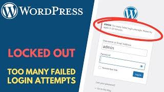 WordPress Too Many Login Attempts Error Limit Login Attempts Reloaded Plugin