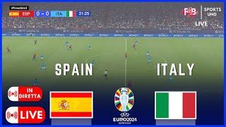 SPAIN VS ITALY  IN DIRETTA  LIVE  UEFA EURO 2024   SIMULAZIONE E PUNTEGGIO LIVE #uefa #euro