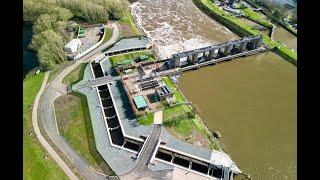 Drone views show completed Fish Pass at Colwick - the UKs largest