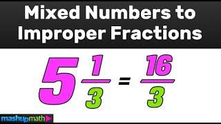 Mixed Numbers to Improper Fractions Example