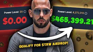 Get MAXIMUM allocation for Andrew Tates Airdrop Millionaires Will Be Made