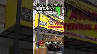 Makan Sambel Sepuasnya di AYAM PENEMBAK JITU SURABAYA #ampyangkuliner #shorts