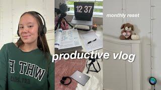 productive vlog *monthly reset* 🪴