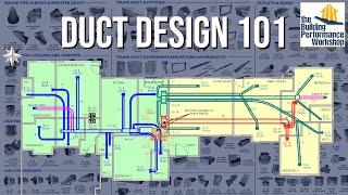 HVAC Duct Design Manual D Fittings Friction Rate Pressure Loss & Static Pressure w Alex Meaney