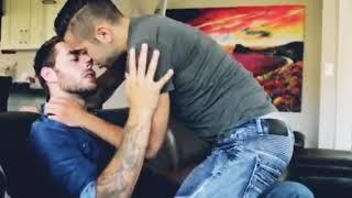 gay couple hot kissing... they are so passionate and hot till the end