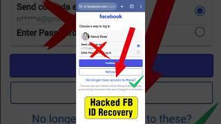 Hacked Facebook Account Recovery 2023  How to Recover Hacked Facebook Account 2023  Recover FB ID