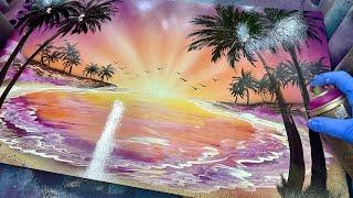 Candy Laguna Sunset - SPRAY PAINT ART by Skech