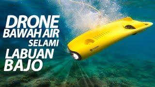 DRONE BAWAH AIR MENYELAMI BAWAH LAUT LABUAN BAJO