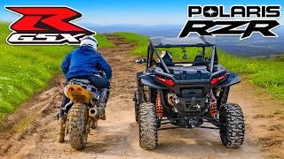 Off-road Super Bike v Polaris RZR DRAG RACE