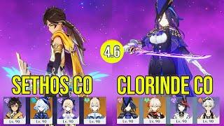 Sethos C0 Electro charged  & Clorinde C0 Hypercarry Spiral Abyss Floor 12 Genshin Impact