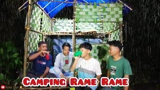 camping diguyur hujan deras siang malam camping rame rame ditengah hutan relaxing rain sound