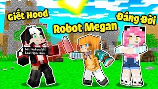 MỀU THỬ THÁCH 24 GIỜ NHẬN NUÔI ROBOT MEGAN TRONG MINECRAFT*REDHOOD TIÊU DIỆT BÚP BÊ MEGAN BỊ HƯ