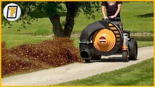 It BLOWS LEAVES like a WINDSTORM - Incredible Lawn Sweeper Leaf Blower and Leaf Vacuum Machines