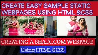 Create Shadi.com webpage using #Html & CSS # create Static sample wepsite @Software-Banyan3 #like