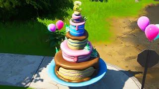 Dance in Front of Different Birthday Cakes Fortnite 3rd Birthday Challenges