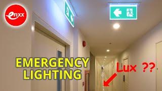 EMERGENCY LIGHTING - What Lux levels are required? - Escape routes open area &  high risk areas