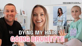 DYING MY HAIR BROWN & MY FAMILIES REACTION HILARIOUS *AUSSIE MUM VLOGGER*
