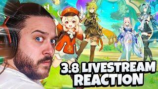 3.8 LIVESTREAM REACTION NEW EVENT NEW SKINS NEW FONTAINE UPDATE  Genshin Impact