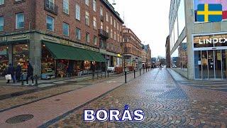 Borås - Virtual Walking Tour in 4K - January 2023 - Sweden