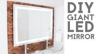 DIY LED Framed Mirror  Modern Builds  EP.  74