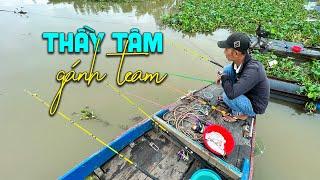 TÂM LÚ GÁNH TEAM Câu TÔM CÀNG XANH KHỔNG LỒ TRÊN SÔNG MEKONG HUYNH KHOA FISHING