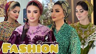 Turkmen moda koynek fasonlar  Turkmen moda fashion  Casual women dresses