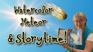 Paint a meteor in watercolors Using magnets on a journal page A story about the Family Meteor