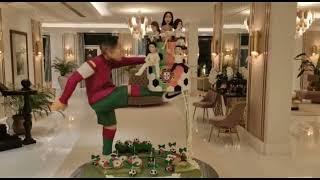 Cristiano Ronaldos Cake With his Wife Georgina in Qatar