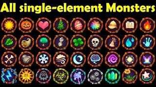 All single-element Monsters My Singing Monsters 4k