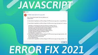 How To Fix Discord JavaScript Error Windows 10  A Fatal JavaScript Error Occurred