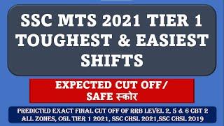 SSC MTS 2021 EXPECTED CUT OFF  SAFE SCORE  AVERAGE MARKS