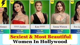 Top 50 Sexiest and Most Beautiful Actresses In Hollywood  Age and Country Comparison