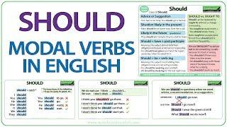 SHOULD - English Modal Verb  When to use SHOULD in English  Learn English Modal Verbs