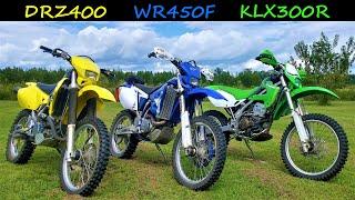 Trail Bike Shootout - DRZ400 - WR450F - KLX300R - I Ride Them ALL Back to Back