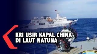 Detik-detik KRI Usir Kapal China di Laut Natuna karena Tangkap Ikan Ilegal