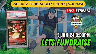 Fundraising for B4VK Week 1 of 17 Livestream Q&A Pokemon Giveaways