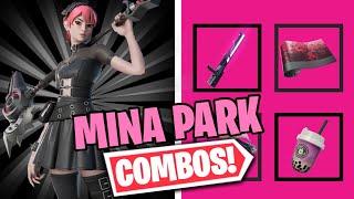 MINA PARK COMBOS  FORTNITE SKIN REVIEW