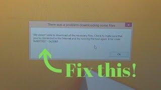 How to fix error We werent able to download all the necessary files. 0x80072EE7 - 0x20000