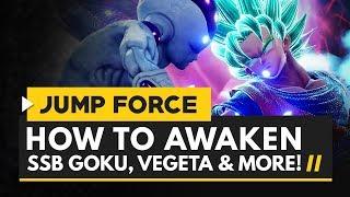Jump Force  How to Awaken Super Saiyan Blue Goku Vegeta & Golden Frieza