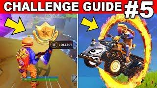 Fortnite WEEK 5 CHALLENGES GUIDE - RADAR SIGNS Locations Secret Star Flaming Hoops Season 6