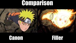 Naruto VS Pain Canon VS Filler Comparison Side by Side