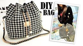 DIY SWEET SHOULDER BAG DESIGN  Chains Fashion Bucket Bag Tutorial